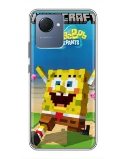Чехол для Realme NARZO 50i Prime с картинкой «Губка Боб Minecraft» Чехол для Realme NARZO 50i Prime с картинкой «Губка Боб Minecraft»
