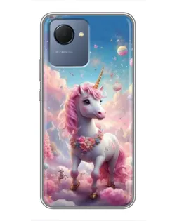 Чехол для Realme NARZO 50i Prime с картинкой «Единорог среди облаков» Чехол для Realme NARZO 50i Prime с картинкой «Единорог среди облаков»