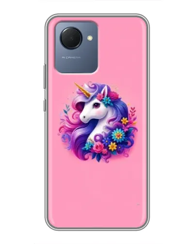 Чехол для Realme NARZO 50i Prime с картинкой «Сказочный единорог»