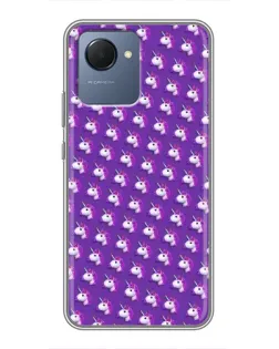 Чехол для Realme NARZO 50i Prime с картинкой «Единороги на фиолетовом» Чехол для Realme NARZO 50i Prime с картинкой «Единороги на фиолетовом»