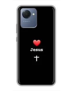 Чохол для Realme NARZO 50i Prime з картинкою «Серце - Jesus»