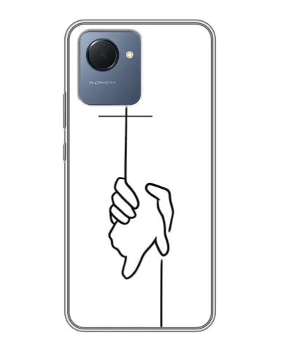 Чехол для Realme NARZO 50i Prime с картинкой «Рука держит»