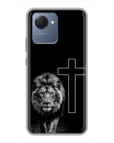 Чехол для Realme NARZO 50i Prime с картинкой «Лев и Крест»