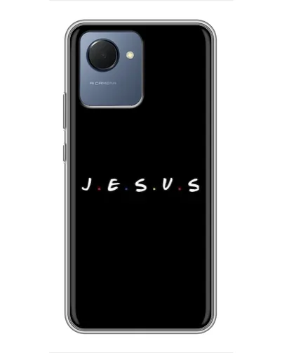 Чехол для Realme NARZO 50i Prime с картинкой «Точки веры J.E.S.U.S.»