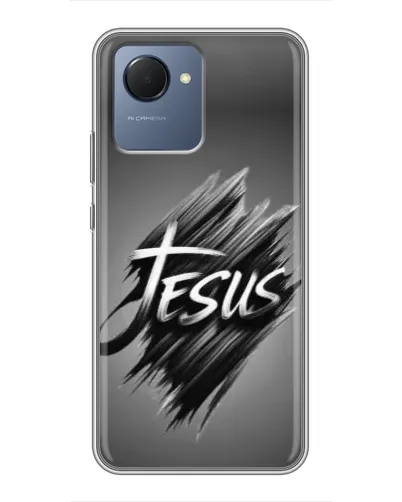 Чехол для Realme NARZO 50i Prime с картинкой «Надпись Jesus Graffiti»