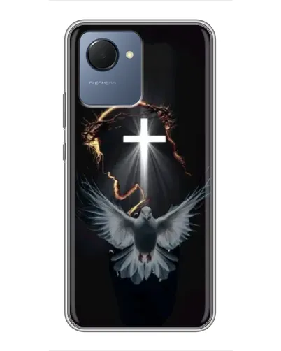 Чехол для Realme NARZO 50i Prime с картинкой «Голубь и Свет»