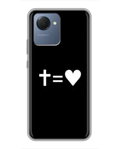 Чехол для Realme NARZO 50i Prime с картинкой «Крест и Сердце»