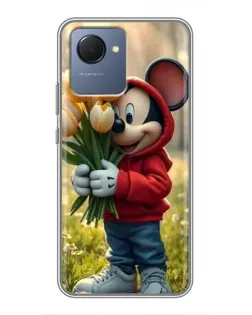 Чохол для Realme NARZO 50i Prime з картинкою «Міккі з тюльпанами» Чохол для Realme NARZO 50i Prime з картинкою «Міккі з тюльпанами»