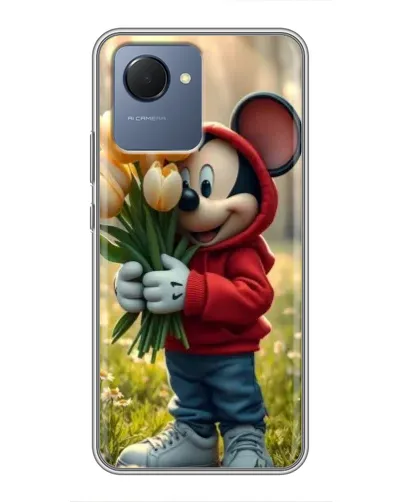 Чохол для Realme NARZO 50i Prime з картинкою «Міккі з тюльпанами» Чохол для Realme NARZO 50i Prime з картинкою «Міккі з тюльпанами»