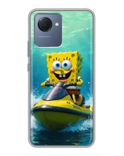 Чохол для Realme NARZO 50i Prime з картинкою «Спанч Боб на гідроциклі» Чохол для Realme NARZO 50i Prime з картинкою «Спанч Боб на гідроциклі»