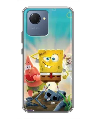 Чехол для Realme NARZO 50i Prime с картинкой «Спанч Боб победитель»