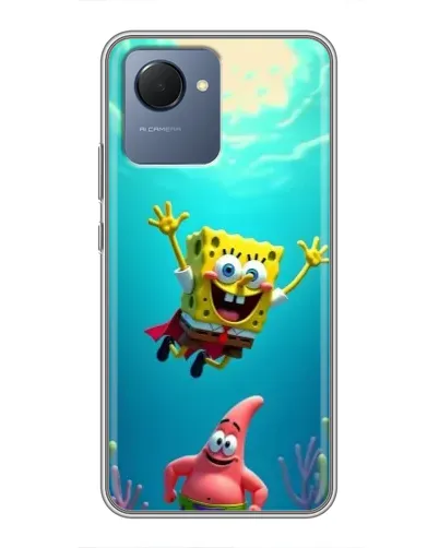 Чехол для Realme NARZO 50i Prime с картинкой «Спанч Боб под водой» Чехол для Realme NARZO 50i Prime с картинкой «Спанч Боб под водой»