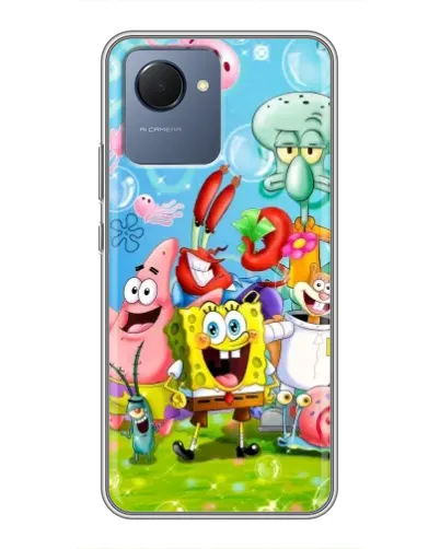 Чехол для Realme NARZO 50i Prime с картинкой «Губка Боб и друзья» Чехол для Realme NARZO 50i Prime с картинкой «Губка Боб и друзья»