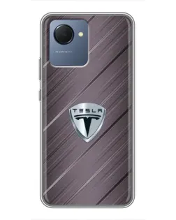 Чохол для Realme NARZO 50i Prime з картинкою «Металева текстура Tesla»