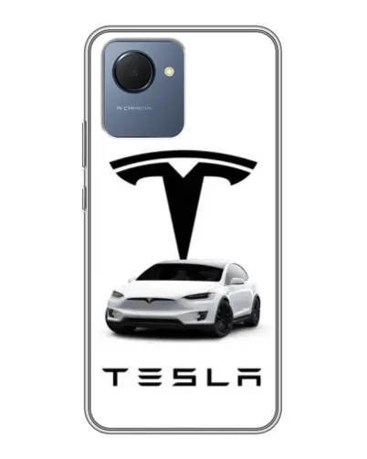 Чехол для Realme NARZO 50i Prime с картинкой «Tesla White Style»