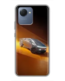 Чохол для Realme NARZO 50i Prime з картинкою «Cybertruck у пустелі»