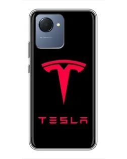 Чохол для Realme NARZO 50i Prime з картинкою «Tesla Red Logo»