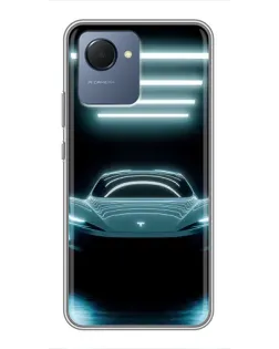 Чохол для Realme NARZO 50i Prime з картинкою «Tesla в неоні»