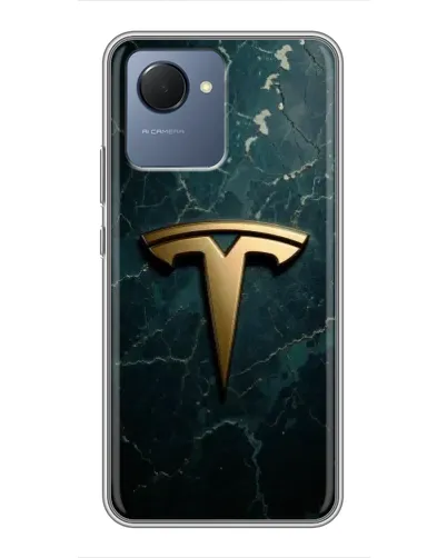 Чехол для Realme NARZO 50i Prime с картинкой «Мраморная Tesla Gold»