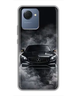 Чехол для Realme NARZO 50i Prime с картинкой «Mercedes в дыму»