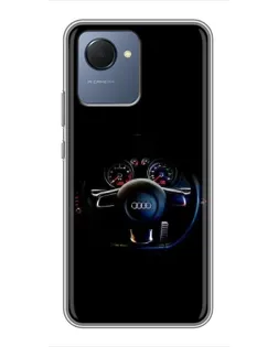 Чохол для Realme NARZO 50i Prime з картинкою «Салон Audi — кермо»