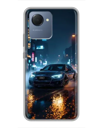 Чохол для Realme NARZO 50i Prime з картинкою «Нічне місто та Audi» Чохол для Realme NARZO 50i Prime з картинкою «Нічне місто та Audi»
