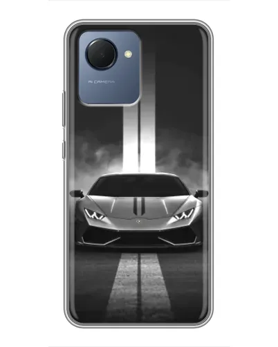 Чехол для Realme NARZO 50i Prime с картинкой «Lamborghini симметрия дорог» Чехол для Realme NARZO 50i Prime с картинкой «Lamborghini симметрия дорог»