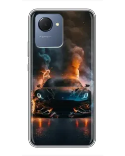 Чохол для Realme NARZO 50i Prime з картинкою «Lamborghini димна естетика»