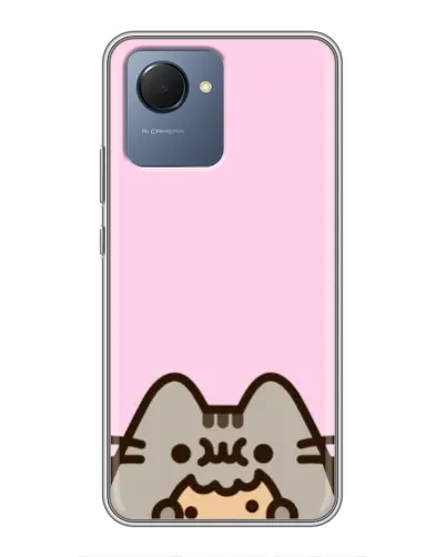 Чехол для Realme NARZO 50i Prime с картинкой «Pusheen и печенье»