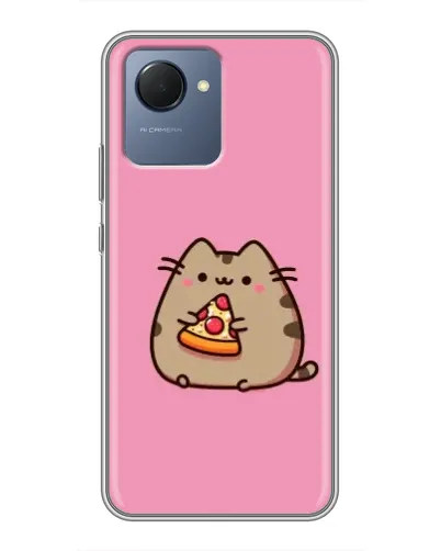 Чехол для Realme NARZO 50i Prime с картинкой «Пушин с пиццей»