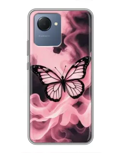 Чохол для Realme NARZO 50i Prime з картинкою «Метелик у диму»
