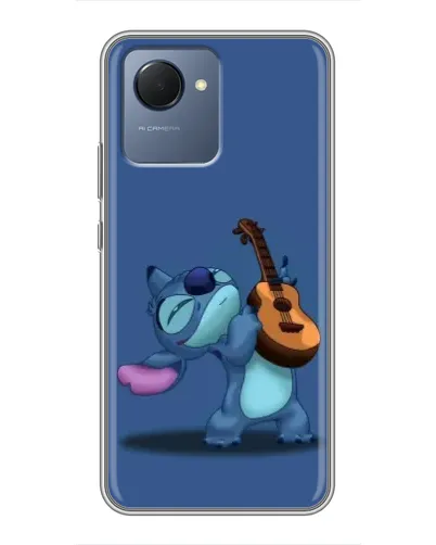 Чехол для Realme NARZO 50i Prime с картинкой «Стич с укулеле»