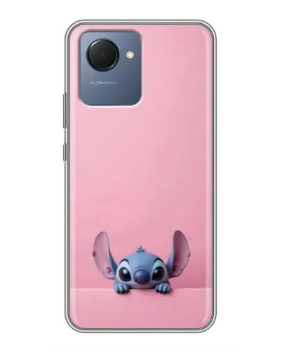 Чехол для Realme NARZO 50i Prime с картинкой «Stitch выглядывает»