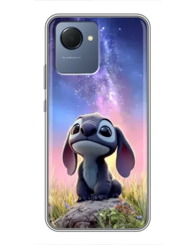 Чехол для Realme NARZO 50i Prime с картинкой «Стич на рассвете»