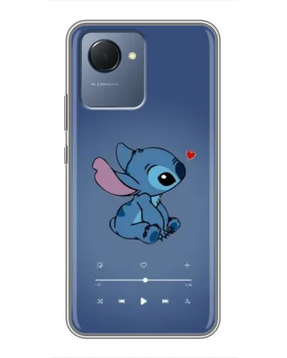 Чехол для Realme NARZO 50i Prime с картинкой «Музыкальный Stitch»