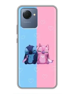 Чохол для Realme NARZO 50i Prime з картинкою «Stitch та Angel Love»
