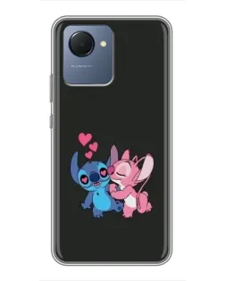 Чохол для Realme NARZO 50i Prime з картинкою «Анжел цілує Стіча»
