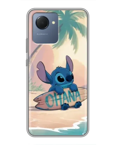 Чехол для Realme NARZO 50i Prime с картинкой «Стич на серфе»