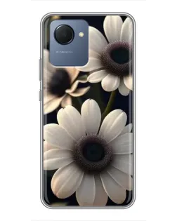 Чехол для Realme NARZO 50i Prime с картинкой «Белые маргаритки макро»