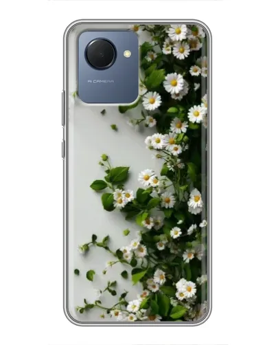 Чехол для Realme NARZO 50i Prime с картинкой «Ветка мелких белых цветов» Чехол для Realme NARZO 50i Prime с картинкой «Ветка мелких белых цветов»