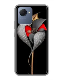 Чехол для Realme NARZO 50i Prime с картинкой «Серебряный фантазийный цветок»