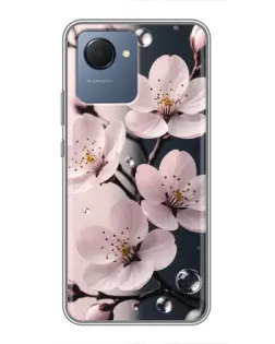 Чехол для Realme NARZO 50i Prime с картинкой «Нежная сакура и капли»
