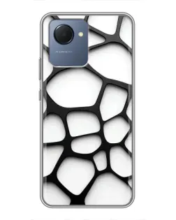 Чохол для Realme NARZO 50i Prime з картинкою «Біла об'ємна сітка»