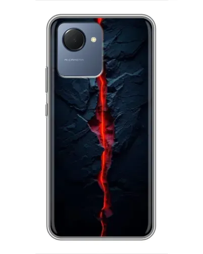 Чехол для Realme NARZO 50i Prime с картинкой «Kрасная лавовая трещина» Чехол для Realme NARZO 50i Prime с картинкой «Kрасная лавовая трещина»