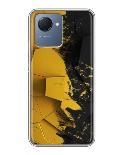 Чехол для Realme NARZO 50i Prime с картинкой «Золотые осколки геометрии» Чехол для Realme NARZO 50i Prime с картинкой «Золотые осколки геометрии»