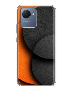 Чехол для Realme NARZO 50i Prime с картинкой «Геометрия оранжевых кругов»