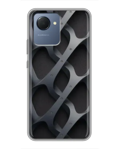 Чехол для Realme NARZO 50i Prime с картинкой «Объемное серое плетение» Чехол для Realme NARZO 50i Prime с картинкой «Объемное серое плетение»
