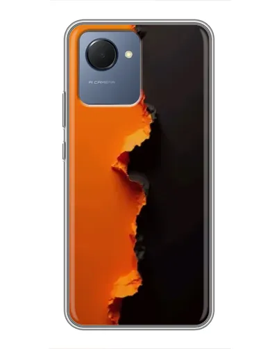 Чехол для Realme NARZO 50i Prime с картинкой «Оранжевый разлом» Чехол для Realme NARZO 50i Prime с картинкой «Оранжевый разлом»