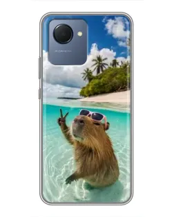 Чохол для Realme NARZO 50i Prime з картинкою «Капібара на морі»