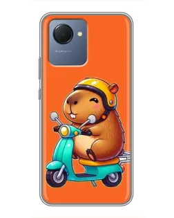 Чохол для Realme NARZO 50i Prime з картинкою «Капібара на скутері»